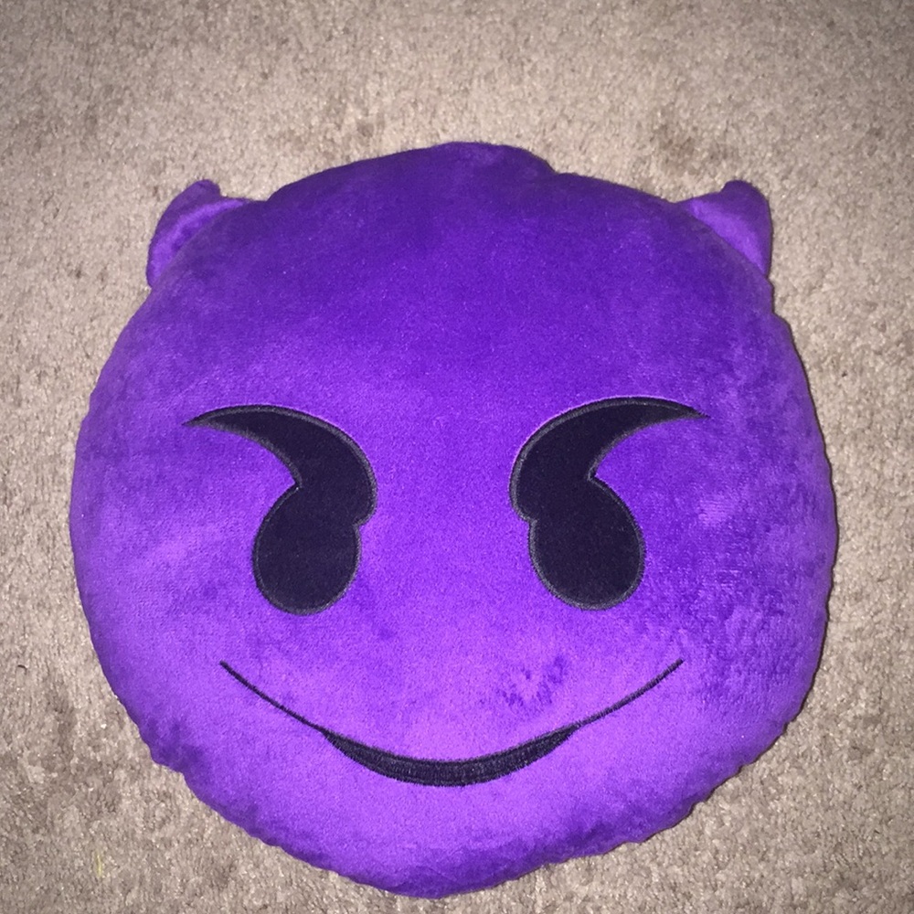 Devil emoji pillow